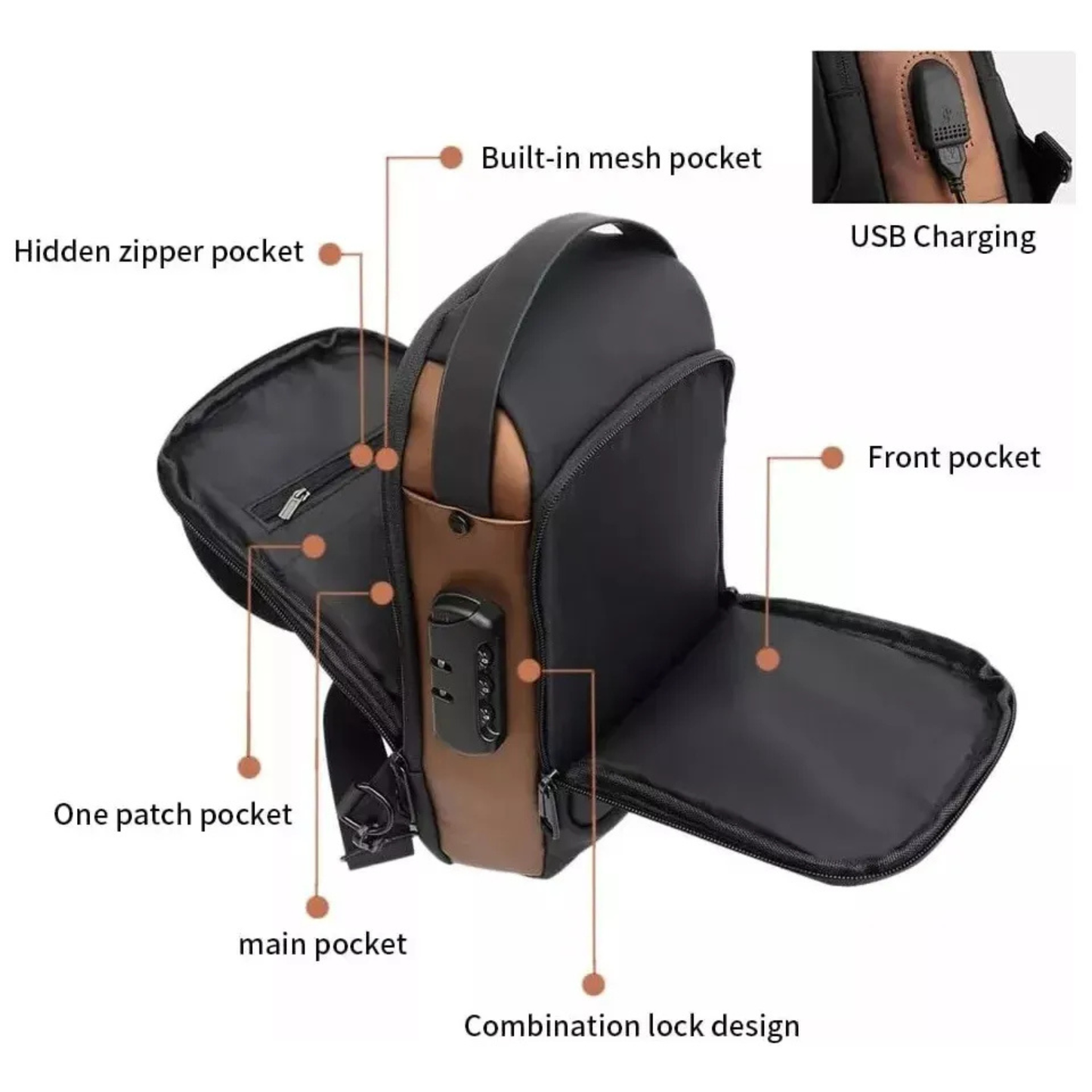 SafeLock™ MOCHILA ANTIRROBO IMPERMEABLE (IM6119)