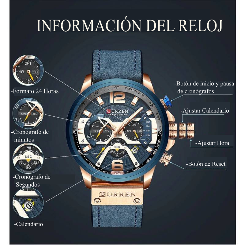Reloj Curren 8329 Original Pulso Cuero