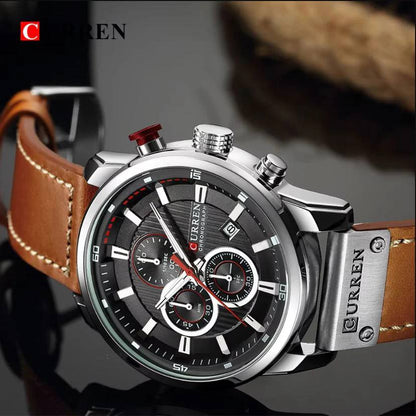 Reloj Curren 8291 Original Pulso Cuero